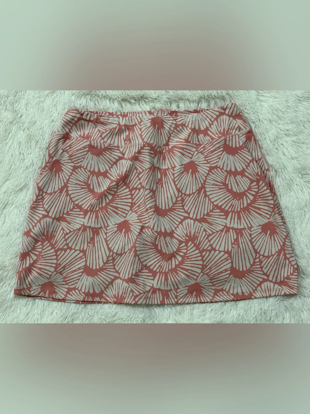 Tommy Bahama Coral and Cream Printed Golf Skirt